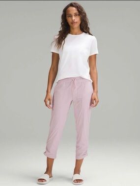 Lululemon Cropped Dance Studio Pants in pink haze